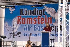 Friedensvortrag K&uuml;ndigt Ramstein, Berlin